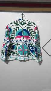 Chaqueta Bordada de Estilo Chino al por Mayor, Manga Larga, Corte Holgado, Cuello Mandarín, Bordado a Mano, Algodón, para Todas las Temporadas - Product Image 2