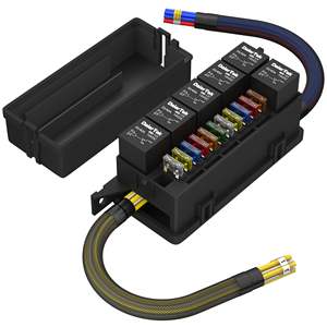Nouvelle boîte à fusibles pré-câblée automobile 11 voies 12V avec 6 relais et 11 fusibles ATC/ATO pour la protection du système électrique de la voiture - Product Image 1