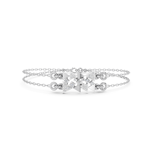 ZOTA JEWEL - Anillo de Oro Rosa de 14k con Diamantes Geométricos en Corte Triangular, Certificado IGI, Diseño de Cadena, Regalo de Boda para Mujer - Product Image 2