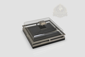 Dôme à gâteau en acier inoxydable et verre, design européen moderne, écologique, couvercle décoratif pour présentation en boulangerie, lavage à la main uniquement - Product Image 2