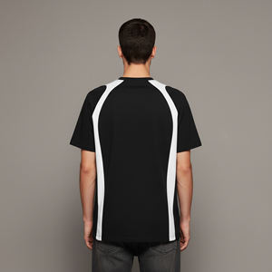 T-shirt surdimensionné en coton épais 100 % personnalisé, color block, respirant, col rond, idéal pour l'été – Meilleure vente - Product Image 3