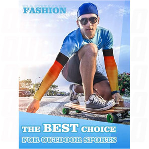 Manchons de protection solaire UV rafraîchissants pour le sport, antidérapants, en soie glacée, pour hommes et femmes, légers - Product Image 5