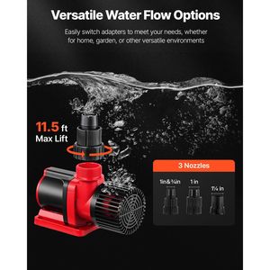 Pompa Acqua per Acquario 24V DC 60W 1750 GPH, Generatore di Onde Marino con Pompa di Ritorno Maxima da 16 piedi e Flusso Regolabile per Applicazioni in Laghetti per Pesci - Product Image 4