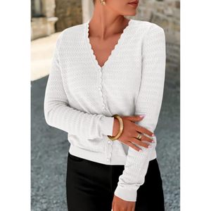 Suéter Cárdigan Floral Ligero para Mujer Prettypetarden, Moda Otoño 2025, Cómodo, Manga Larga, Cuello en V con Botones, Tejido Suave - Product Image 5