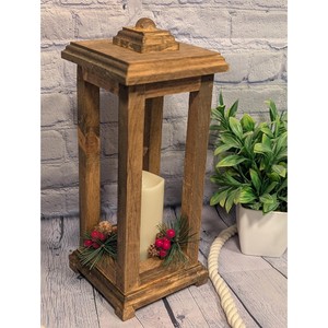 Juego de Faroles Rectangulares de Madera con Portavelas para Decoración del Hogar, Acabado Duradero - Product Image 5