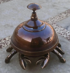 Antique <b>Brass</b> Crab Calling <b>Bell</b> – Decorative Reception Counter Desk <b>Bell</b> - Product Image 1