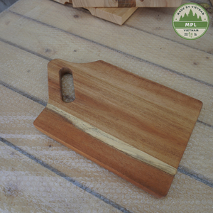 Planche à découper en bois d'acacia double face personnalisable avec poignée, planche carrée pour fromage et charcuterie, Hot Seller - Product Image 4