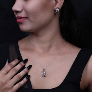 925 <b>Silver</b> Blue Gemstone <b>Necklace</b> & <b>Earrings</b> <b>Set</b> for Women High Quality Handmade <b>Earrings</b> Women Trendy Daily Wear Jewelry Bulk - Product Image 4