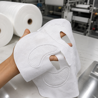 Masque en tissu double couche Y493, 130g, microfibre et motif perlé, matières premières pour masques professionnels, fourniture OEM pour soins de la peau