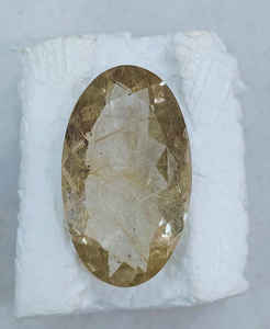 พลอยควอทซ์เจียระไนแบบแร่เฮมาไทล์สีทองธรรมชาติ100% มม. น้ำหนัก34X20X11มม. น้ำหนัก39ซม. ทำจากหินอัญมณีหายากคุณภาพสูง - Product Image 2