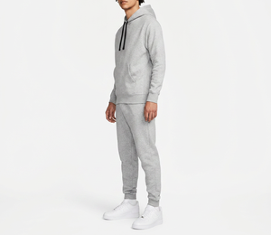 Men's Lightweight Fleece Tracksuit Set Pullover Hoodie Jogger Pants Solid Color Polyester/Cotton Sports Warm Winter Tracksuit - Product Image 1