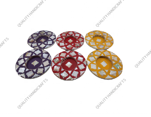 New Best Design Vintage Round Multi Color Mother of Pearl Inlay Wood 12.5cm <b>Coaster</b> Set for Home and Kitchen <b>Table</b> - Product Image 5