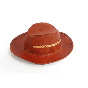 Premium Quality <b>Men</b> Use Cowboy <b>Hat</b> 100% Leather Made Western Style Wide Brim Cowboy <b>Hats</b> For Outdoor And Horse Riding Wear - Product Image 4