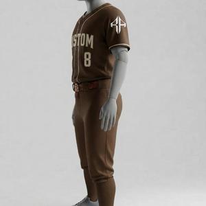 Uniforme de Béisbol con Cierre de Botones y Manga Corta con Estampado Sublimado para Hombre, 100% Poliéster, de RIVIAN ATLANTIC, en Oferta - Product Image 5