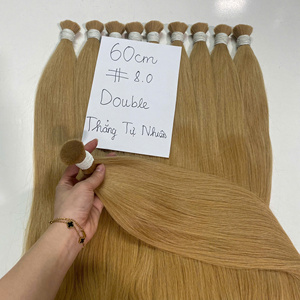 Venta al por mayor 8,0 Color a granel recto 100% virgen vietnamita pelucas de cabello humano Super doble dibujado Glueless extensiones competitivas - Product Image 4