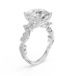 Bague de fiançailles en diamant synthétique de laboratoire taille brillant Aurum Diam, couleur E, certifiée EGL, pierre en or, luxe, mariage, anniversaire - Product Image 2