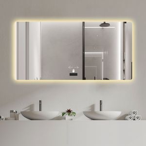 Specchio da Bagno LED Senza Cornice 48x32 Pollici, Retroilluminato, Dimmerabile a Tre Colori, Antiappannamento e Impermeabile, con Sensore Intelligente - Product Image 3