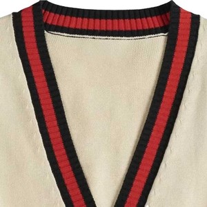 Cárdigan Transpirable con Cuello en V para Hombre, Suéter a Rayas de Estilo Universitario para Distribución al por Mayor en EE. UU. - Product Image 2