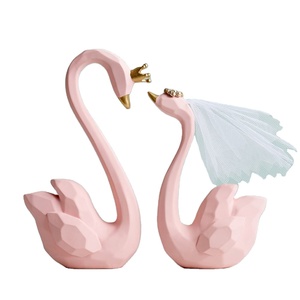 <b>Nordic</b> Modern Wedding Couple <b>Swan</b> Statue Figurine Resin Decoration Home Decoration Accessories Room Living Room Decoration - Product Image 6