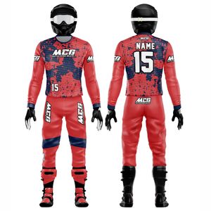 Traje de Motocross para Hombre de Alta Calidad en Tela de Nailon y Poliéster, Nuevo Diseño Vintage con Impresión por Sublimación en Color Neón, Jersey y Pantalones para Carreras MX - Product Image 1
