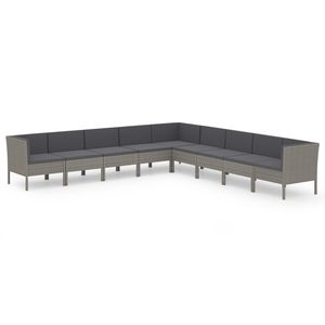 Ensemble de salon de jardin gris anthracite - Product Image 2