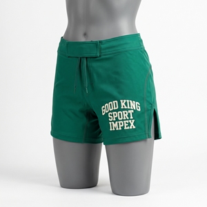 Shorts MMA Womankind Kelly Grass Turf Bone Oatmeal Letterman Stacked Slab Serif Cord Ties Metal Aglets Waffle Openweight Randori - Product Image 1