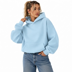 Sudadera con Capucha de Lujo para Mujer, OEM ODM, Marca Privada, 100% Algodón, Antiarrugas, Sudadera Gruesa de Invierno, Fabricante - Product Image 2