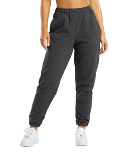 Haute qualité femmes décontracté taille haute pantalons de survêtement en gros épais coton Joggers pantalon élastique décoration couleur unie Streetwear - Product Image 1
