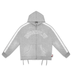 เสื้อฮู้ดซิปผู้ชาย ROUGHPLAY คุณภาพพรีเมียม ผ้าเฟรนช์เทอร์รี่ ทรงปกติ สปอร์ต พิมพ์ลายตัวอักษร แขนยาว เหมาะสำหรับฤดูหนาวและการเดินทาง - Product Image 5