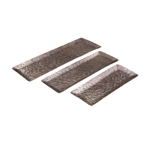 Plateau de service en métal à usage décoratif pour la décoration de plat de service à la maison et à l'hôtel Plateau de service de taille personnalisée plaqué argent - Product Image 4