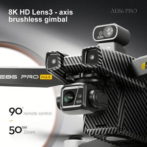Hot Selling Commercial AE86 PRO Transport Load Drone Foldable 6-Axis <b>Gimbal</b> Brushless RC 4K HD <b>Camera</b> Dual <b>Camera</b> Plastic - Product Image 3