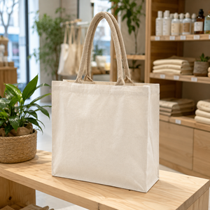 Custom <b>10</b> oz Cotton Canvas Tote Bag 38x36x15cm Reusable Promotional Shopping Giveaway Custom Logo Wholesale OEM ODM Manufacturer - Product Image 6