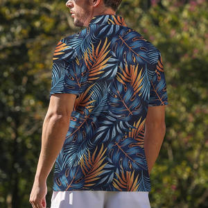 Polos de golf de alto rendimiento para hombre, personalizables, de tela elástica, para la colocación de logotipos. - Product Image 3