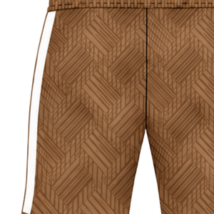 <b>Brown</b> Sports Shorts Custom Athletic Training <b>Gym</b> Workout Drawstring Quick Dry Breathable Performance Activewear Team Uniform <b>Set</b> - Product Image 4
