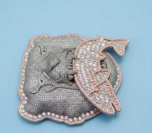 Colgante Vintage con Diseño de Animales Marinos, Plata de Ley 925, Chapado en Oro de 18K, Engaste de Moissanita, Amuleto para Hombre - Product Image 3