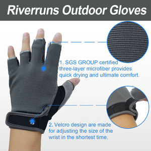 <b>Fingerless</b> Fishing <b>Gloves</b> Sun Protection For <b>Men</b> In Fishing Paddling Sailing Rowing And Hiking Adventures - Product Image 3