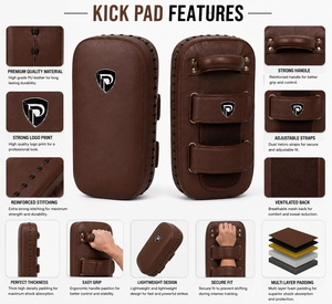 DUMELA INTERNATIONAL Protège-tibias en cuir de vachette marron pour l'entraînement au MMA et au Taekwondo - Durables et respirants - Product Image 4