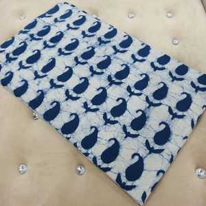 Tissu en coton pur imprimé à la main de qualité supérieure, naturellement doux, respirant, léger, confortable, facile à coudre - Product Image 1