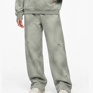 Pantalon de jogging surdimensionné délavé effet soleil pour femme, style streetwear décontracté en mélange de coton, coupe ample, mode vintage - Product Image 6