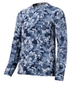 Chemise de performance pour hommes adultes à manches longues, camouflage, respirante, séchage rapide, UPF50, antibactérienne, en polyester, pour l'extérieur - Product Image 4