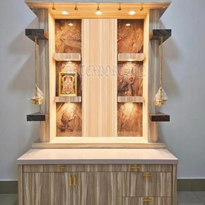Temple hindou traditionnel en bois de teck massif avec dômes, style Dwarakadish, finition blanche, unité de prière en bois. - Product Image 4