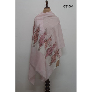 100% <b>Wool</b> With Fine Embroidery <b>Shawls</b> Or Scarf - Product Image 1