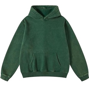 French Terry Heavy Weight Hoodie Pullover Vintage Acid Washed <b>Sweatshirt</b> Hooded Breathable Plus Size Down Shoulder Hoodies - Product Image 6