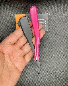 Afeitadora de Estilo Japonés para Hombre, de Una Sola Cuchilla, Personalizada, Profesional, de Acero Inoxidable, con Mango de Plástico Negro - Product Image 2