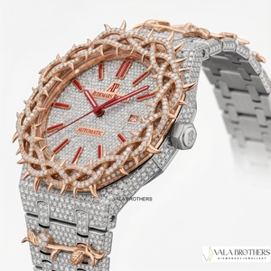 Montre Hip Hop en Moissanite et Diamants, Bracelet en Acier Inoxydable, Montre à Quartz de Luxe pour Rappers, DJ, Défilés de Mode et Soirées Audemars Piguet - Product Image 2