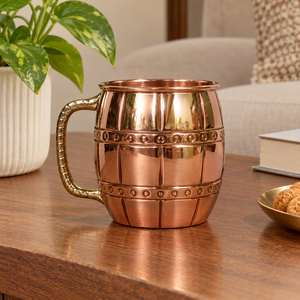 Mug en cuivre gaufré Vantage, design champêtre, qualité alimentaire, prix abordable, vente chaude 2023, mug à bière réfrigérée premium avec poignée - Product Image 1