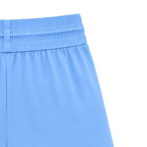 Shorts de sport pour femmes bleu ciel avec bordure verte, taille élastique, cordon de serrage, poche latérale, pour la course à pied, la gym, l'entraînement, vêtements de sport - Product Image 4