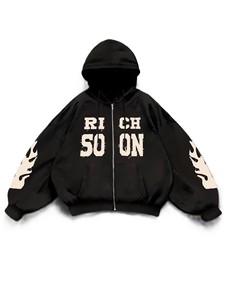 Sudadera con capucha para hombre, personalizada, 2026, de invierno, 100% algodón, con cremallera, efecto desgastado vintage, lavado ácido, textura gofrada, térmica, desgastada, de secado rápido y transpirable - Product Image 1
