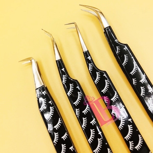 แหนบต่อขนตาสีดำสีเงินแบบยั่งยืนแหนบต่อขนตาเคลือบด้วยกระดาษ - Product Image 6