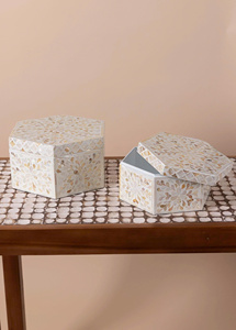 Boho Mosaic Inlay Decorative Storage <b>Box</b> Mother Of Pearl Geometric Jewelry Organizer <b>Box</b> Luxury Home Decor <b>Vanity</b> Accessories - Product Image 6